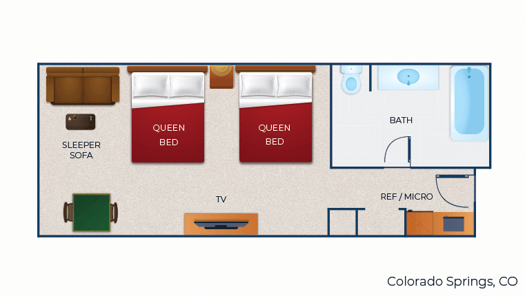 The floorplan for the Family Suite